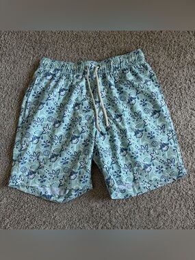 Faherty Riptide Floral Batik Beacon Swim Trunk Board Shorts
